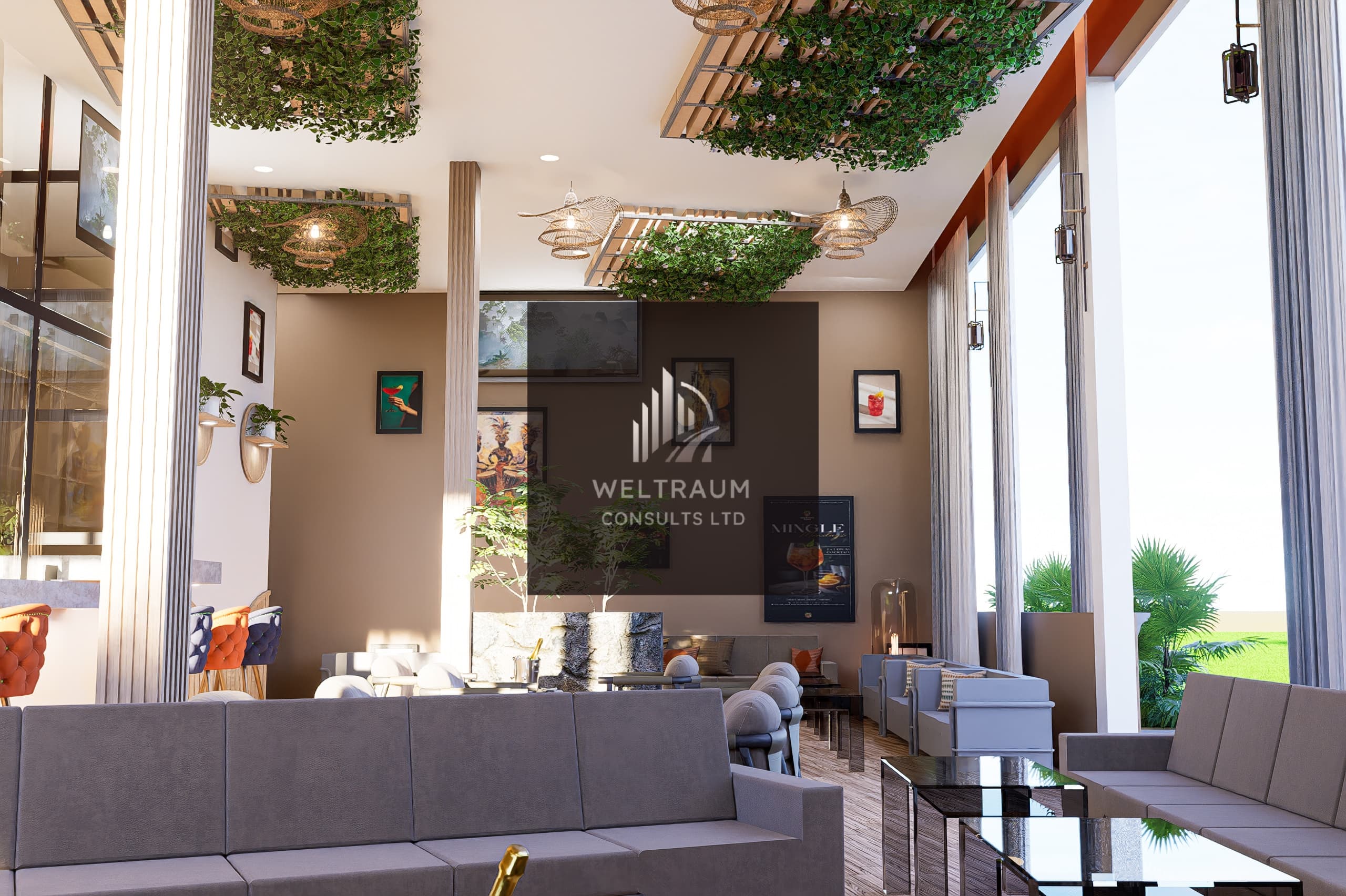 Interior Lounge arrival render 4