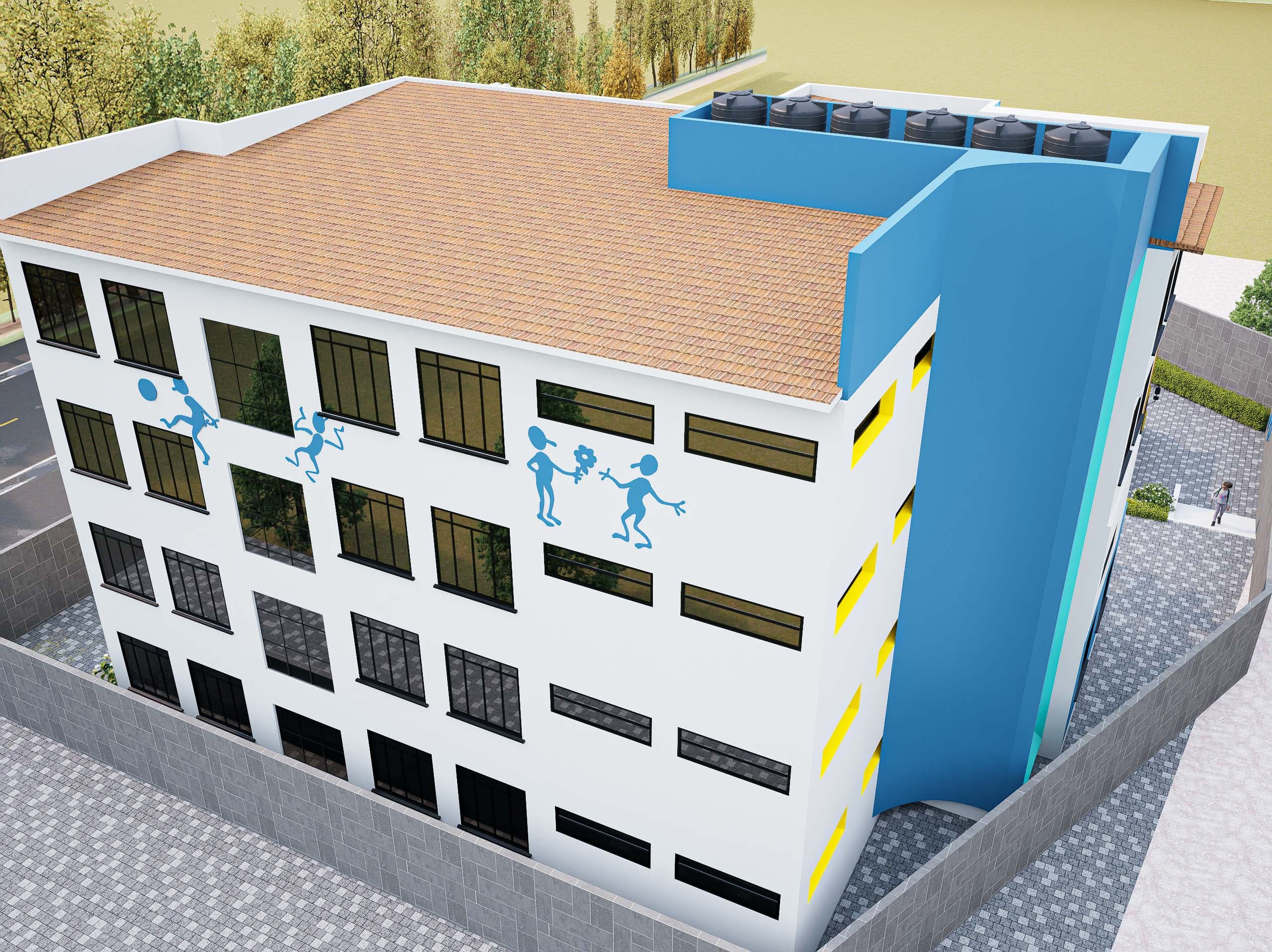 Kigo Toddler Town School the whole picture render 12