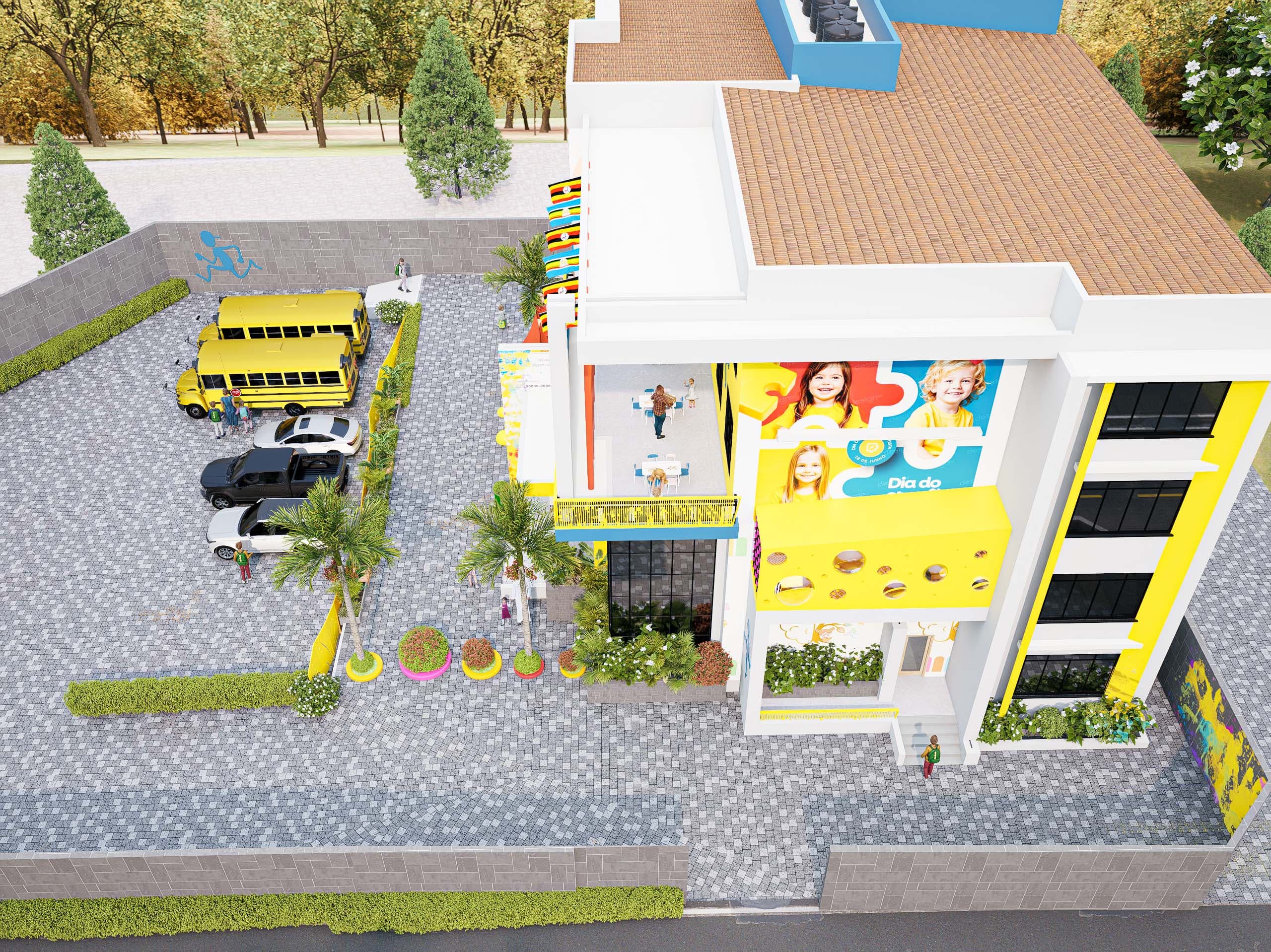 Kigo Toddler Town School the whole picture render 13