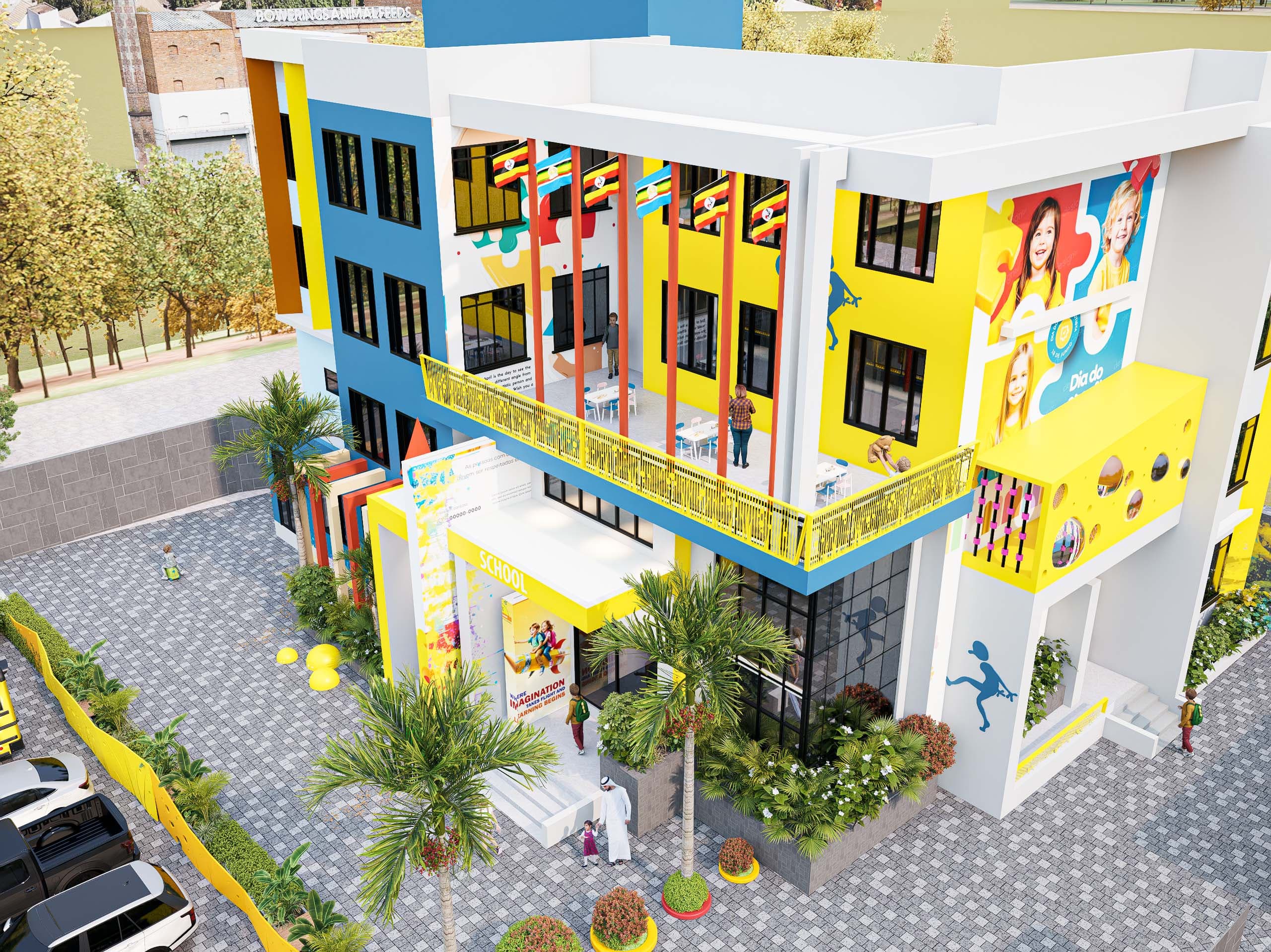Kigo Toddler Town School spaces render 6