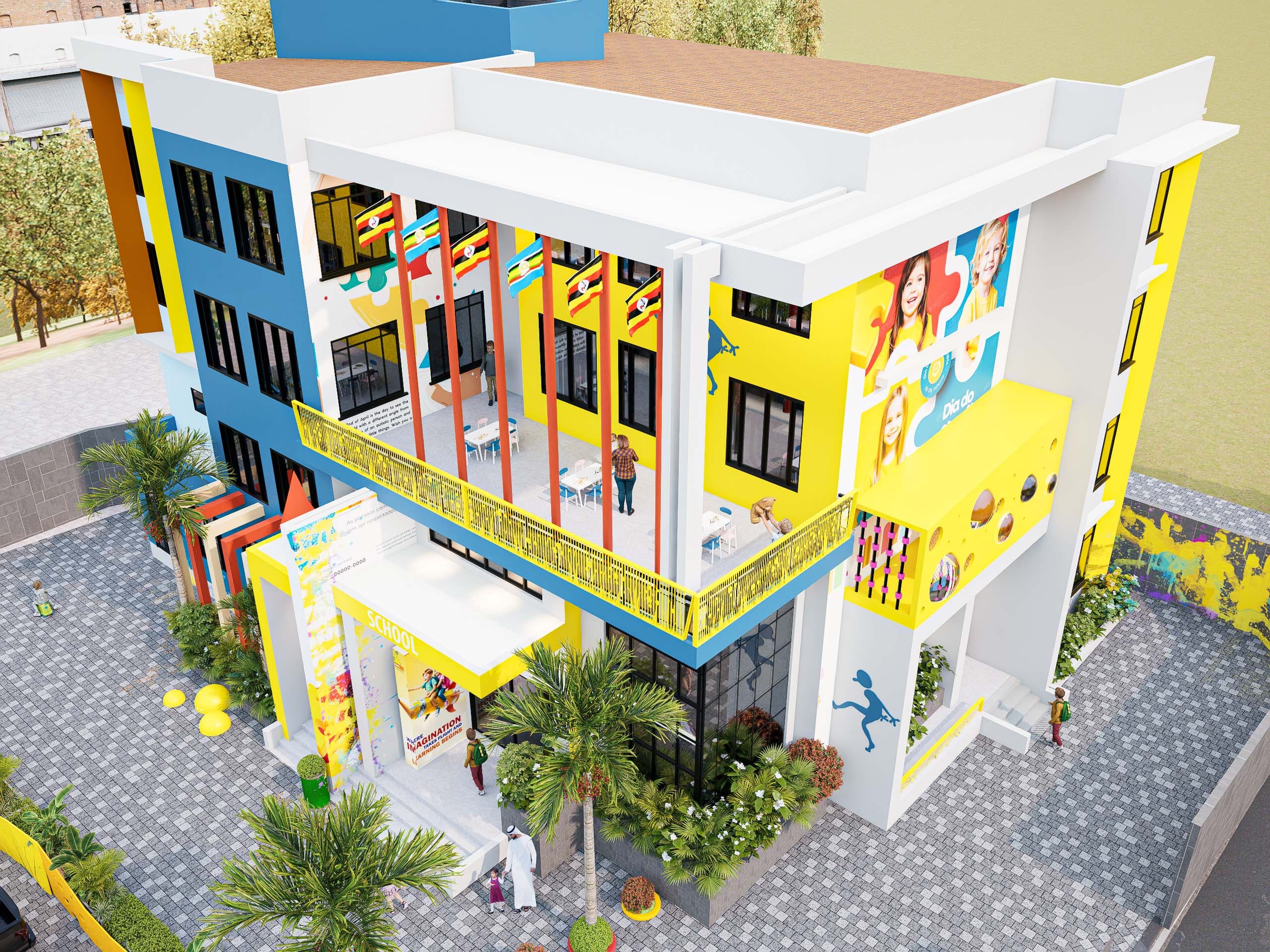 Kigo Toddler Town School spaces render 7